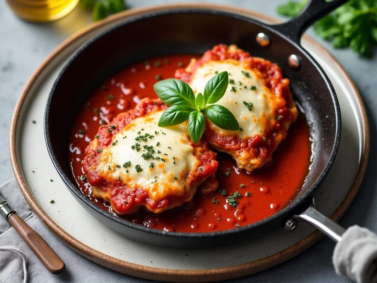 Skillet Chicken Parmesan