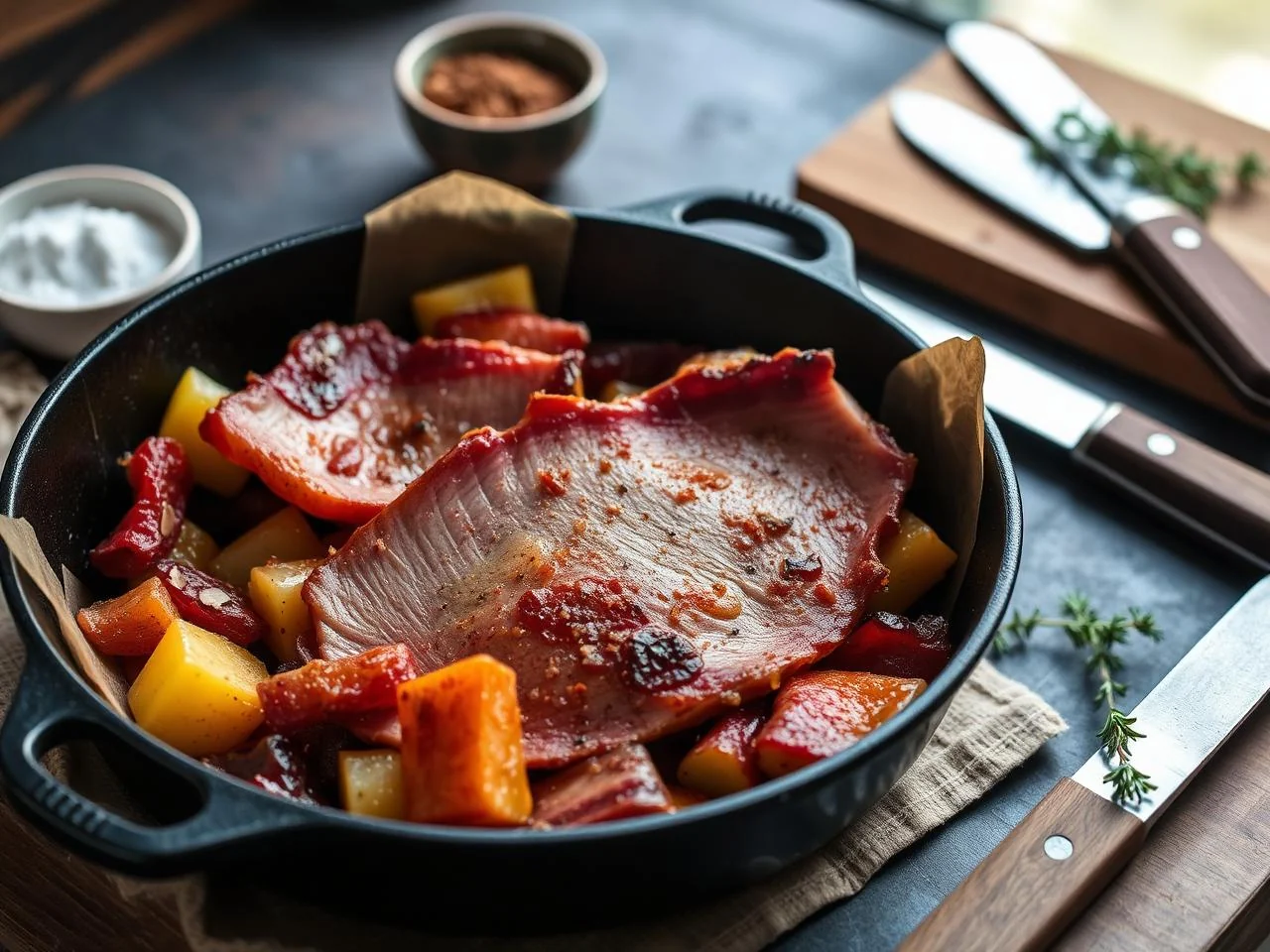Skillet Ham And Vegetable Medley