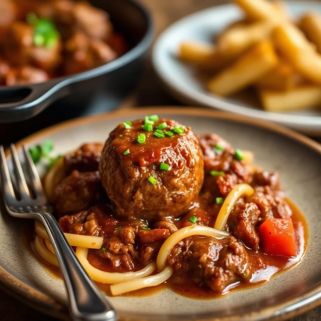 Skillet Meatball Dinner