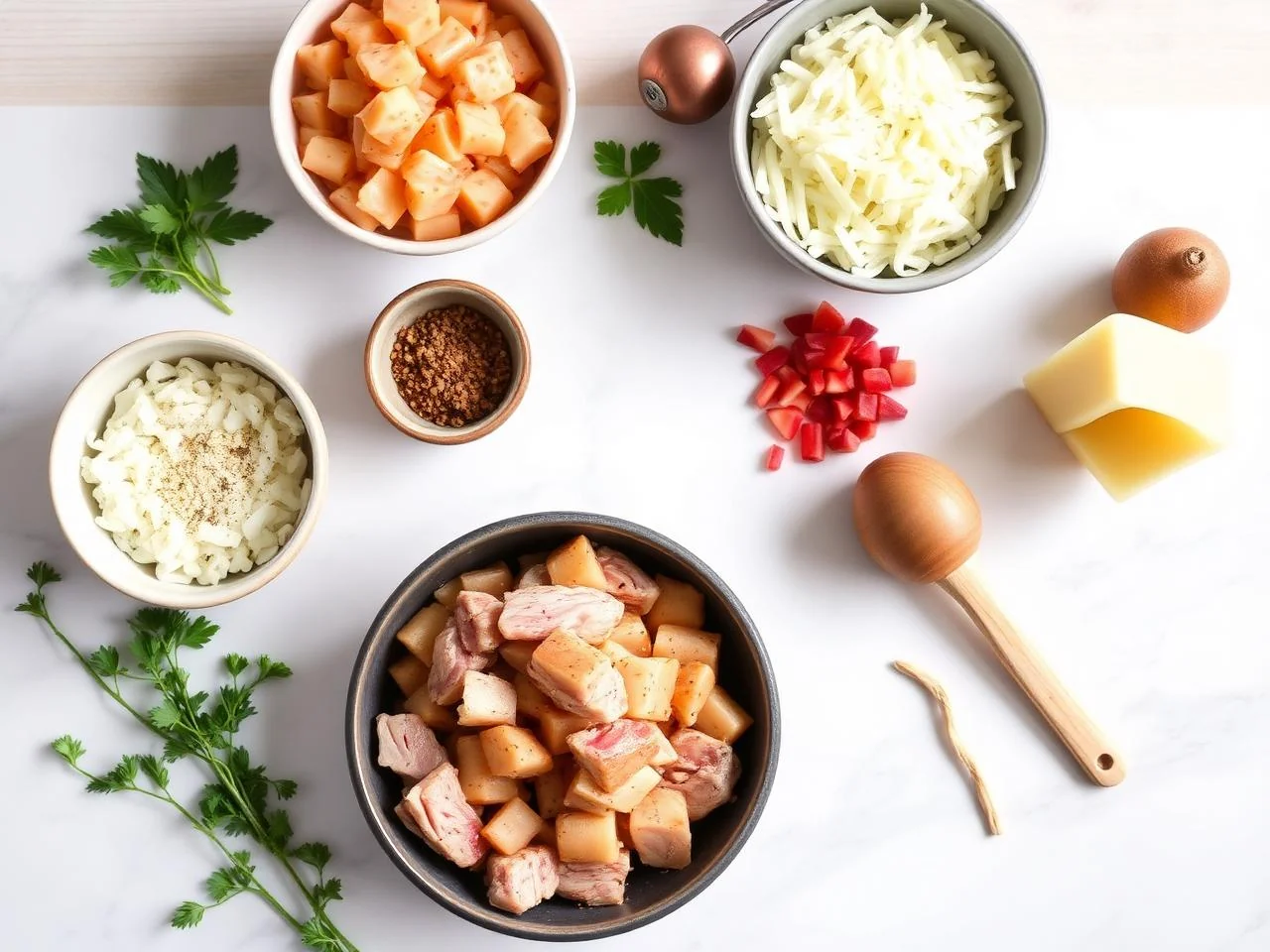 Ingredients for Skillet Pork And Sauerkraut