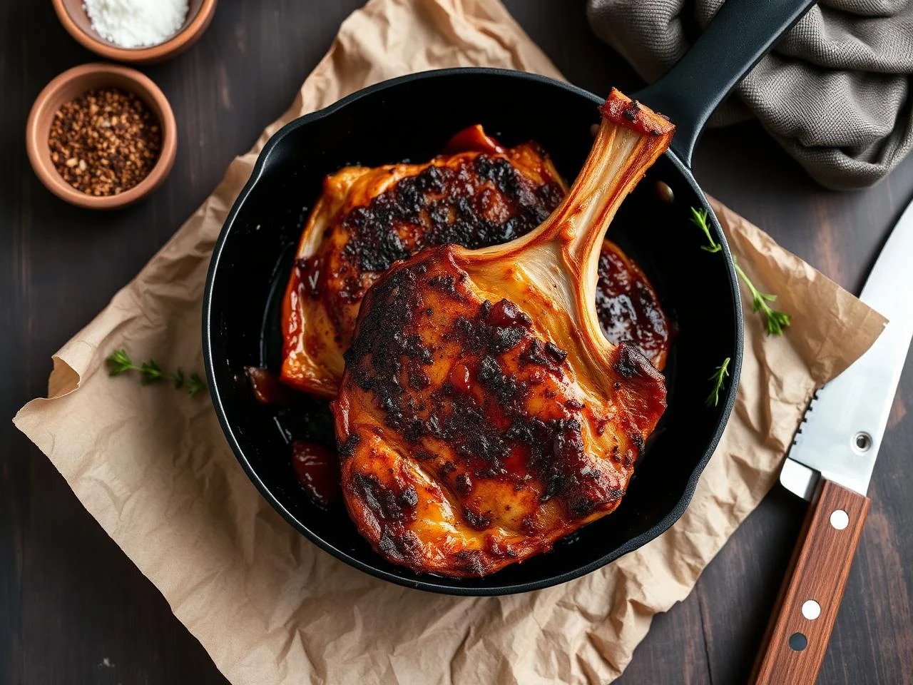 Skillet Roast Pork Chops