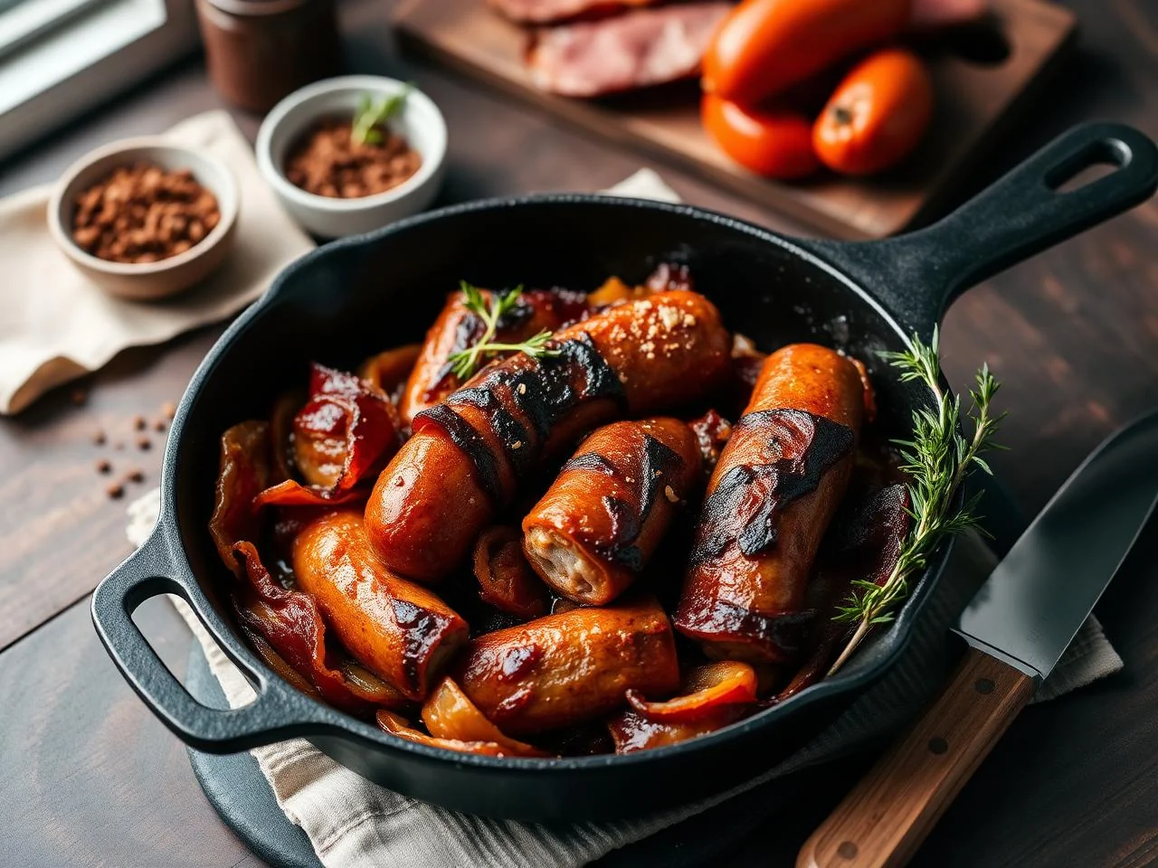 Skillet Sausage And Pepper Casserole