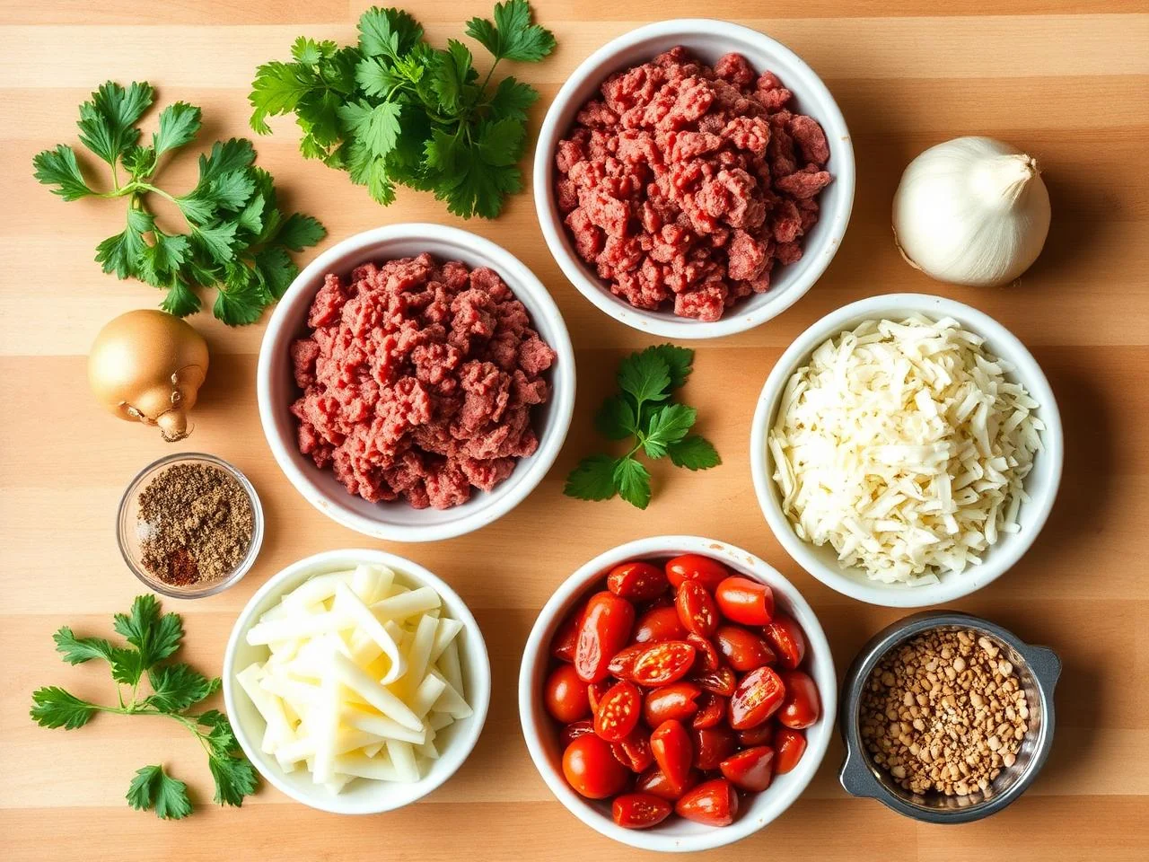 Ingredients for Sliders Casserole