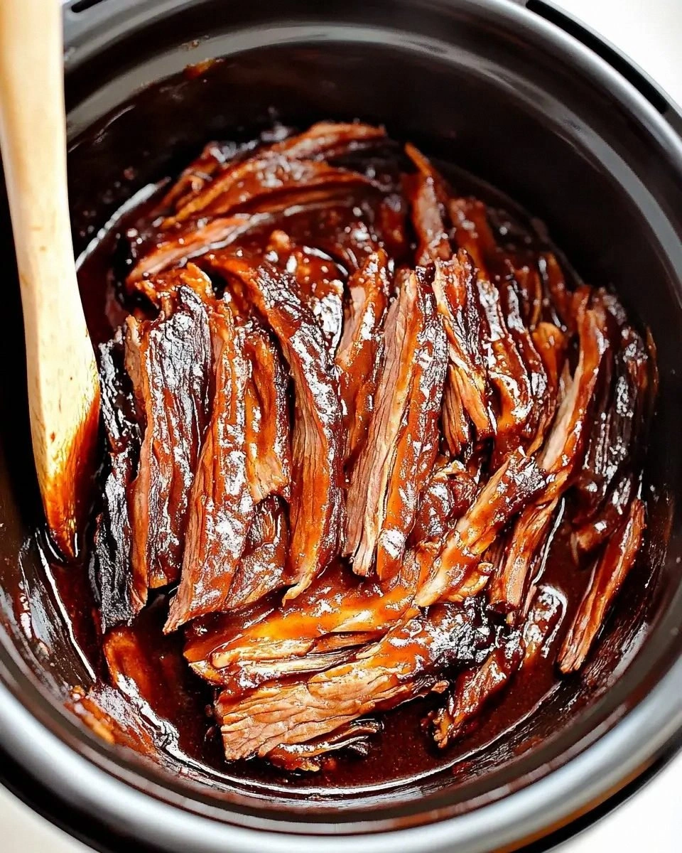 Slow Cooker BBQ Beef Brisket is a must-try recipe!