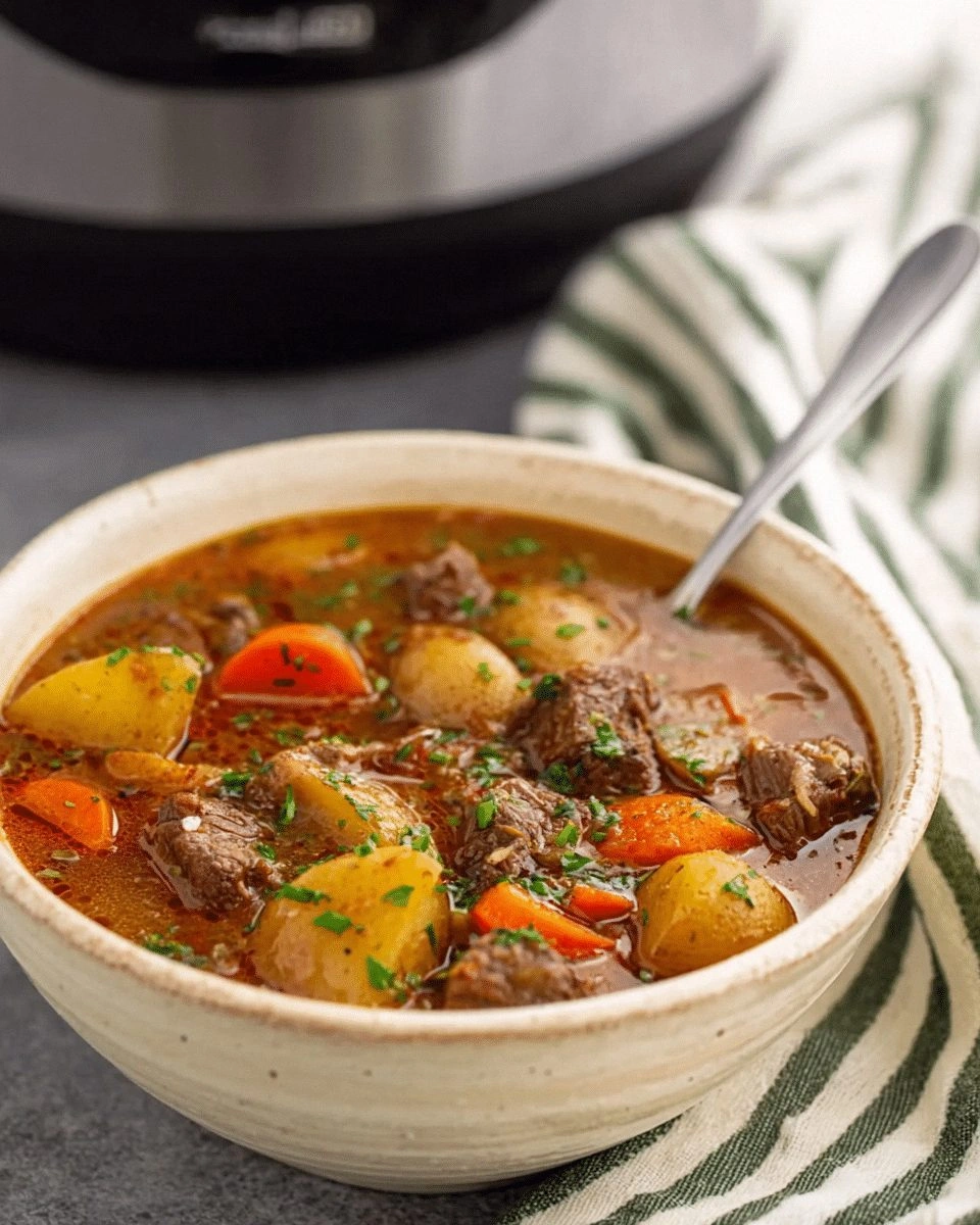 Slow Cooker Beef Stew with Oni