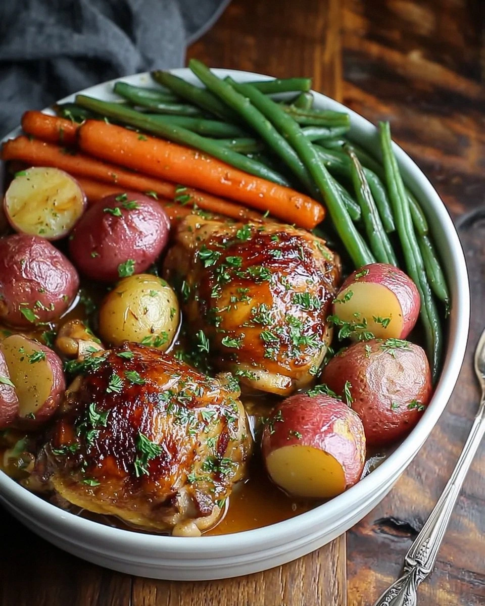 Slow Cooker Honey Garlic Chicken and Veggies