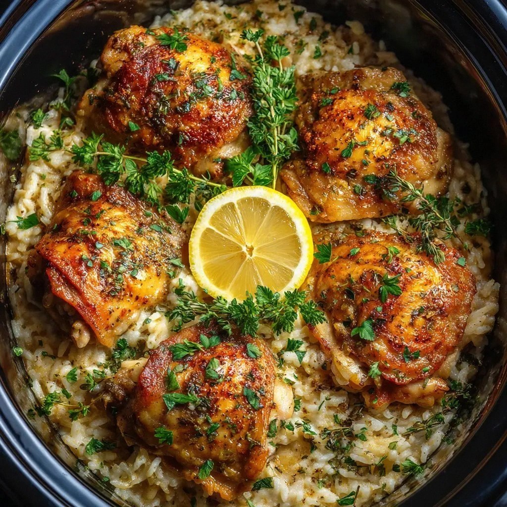 Slow Cooker Lemon Herb Chicken