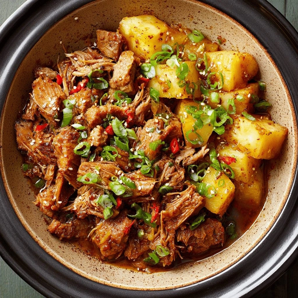 Slow Cooker Pineapple Pork