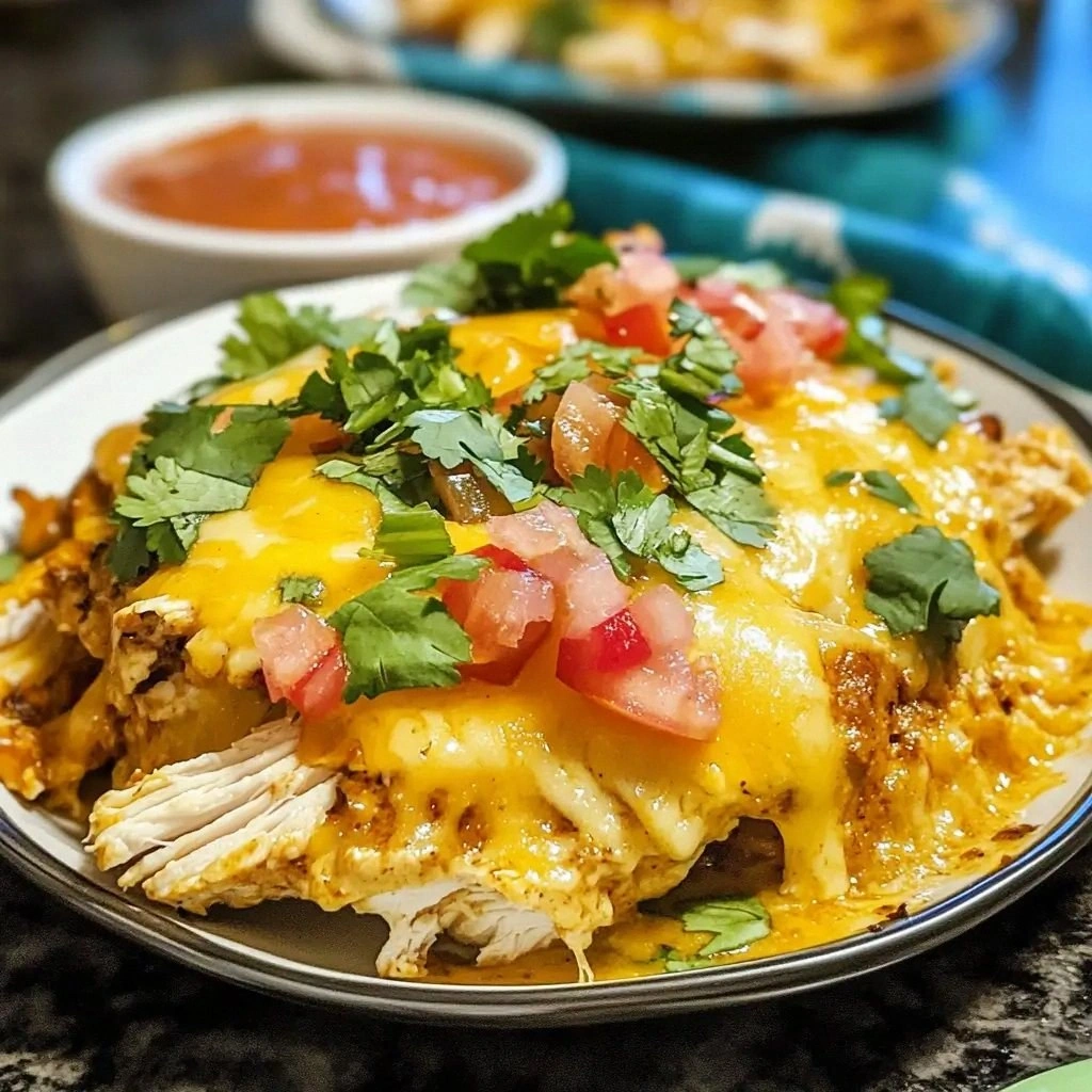 Slow Cooker Queso Chicken Reci