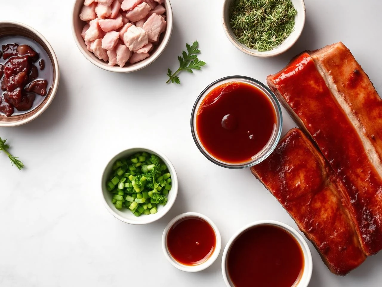 Ingredients for Smoked Pork Ribs With Bbq Sauce