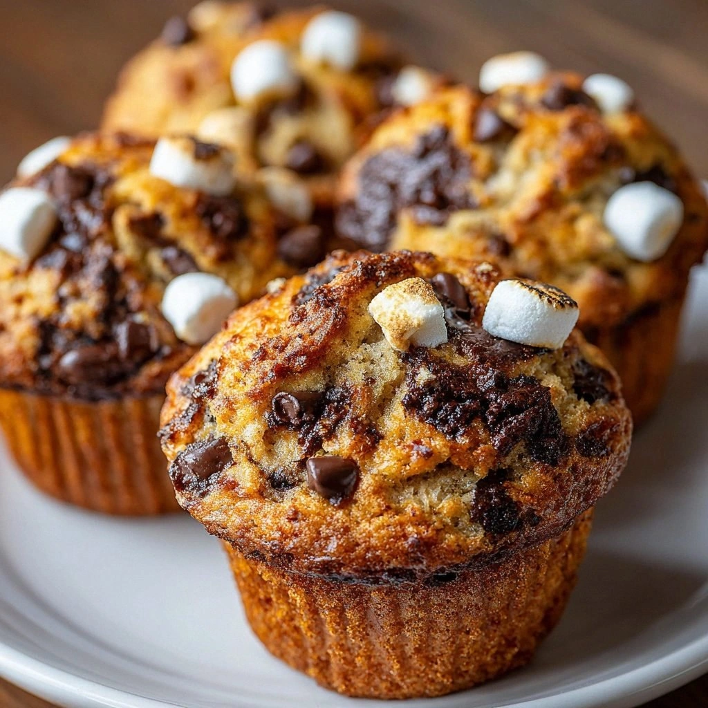 S’mores Chocolate Chip Muffins