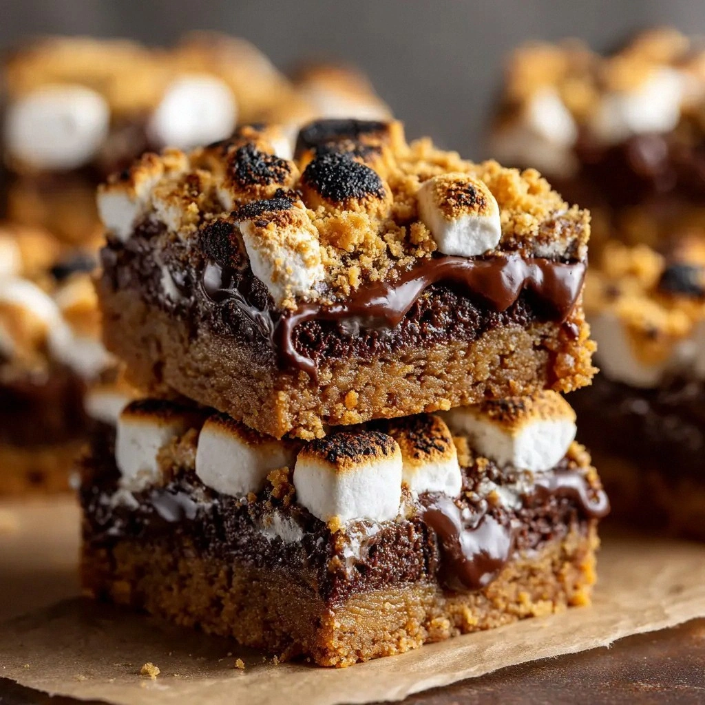 S’mores Gingerbread Cookie Bar