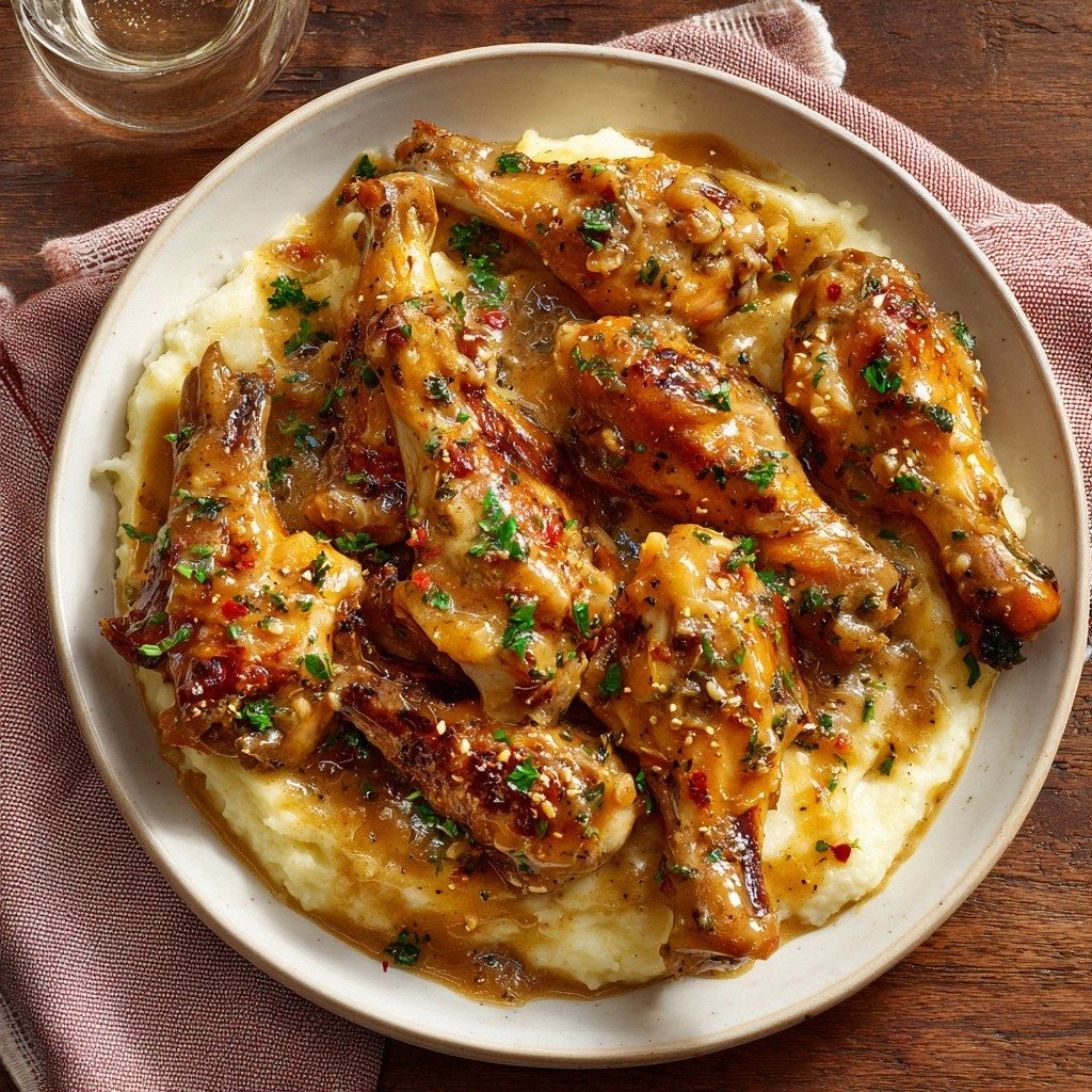 Smothered Chicken Wings : Tend