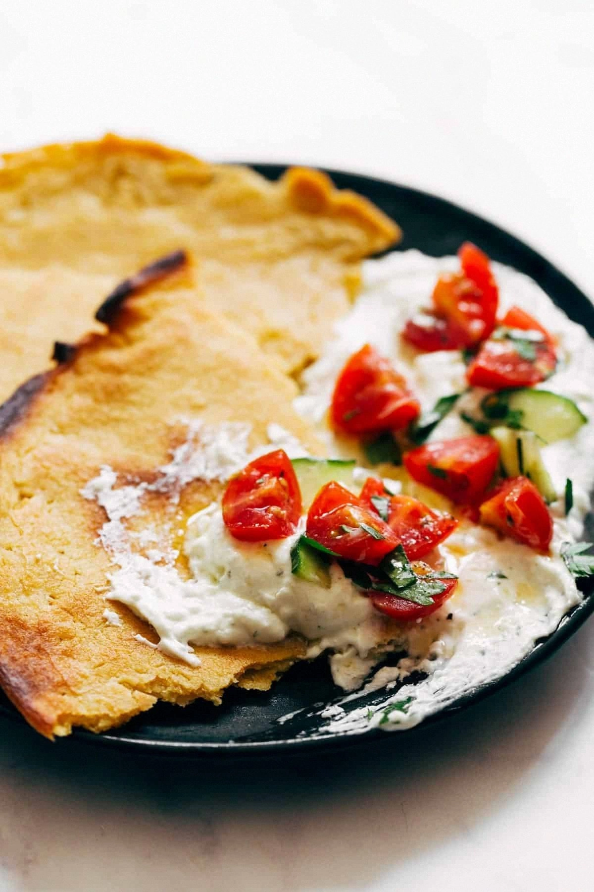 Socca with Whipped Feta and To