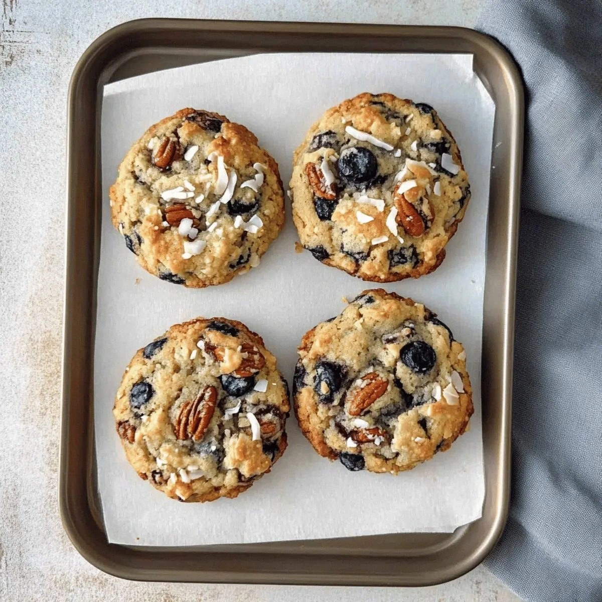 Soft Blueberry Coconut Pecan Cookies for a Chewy Delight