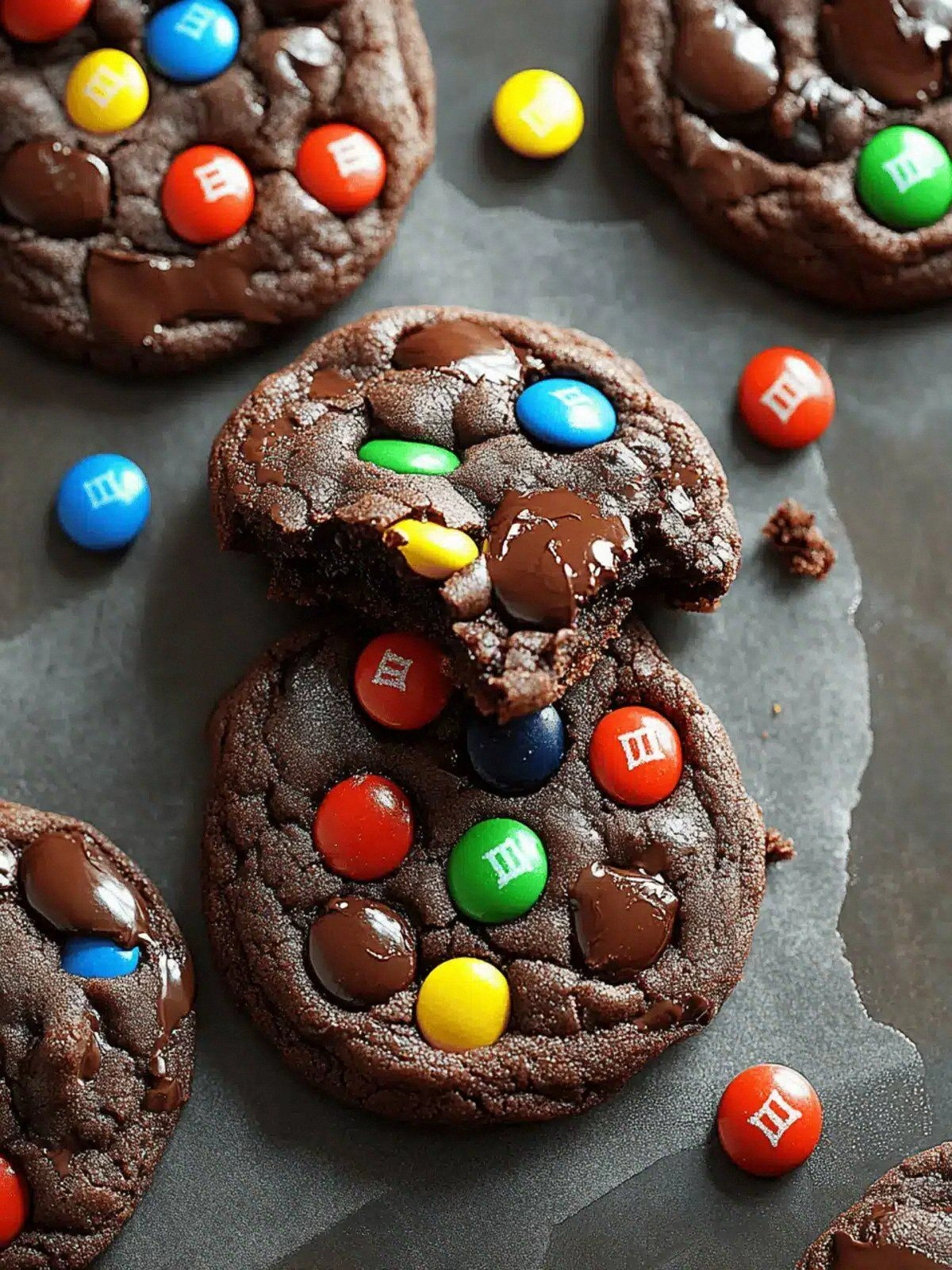 Soft Chocolate M&M Cookies Tha