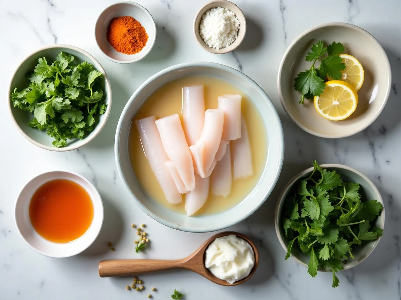 Ingredients for Sole Almondine