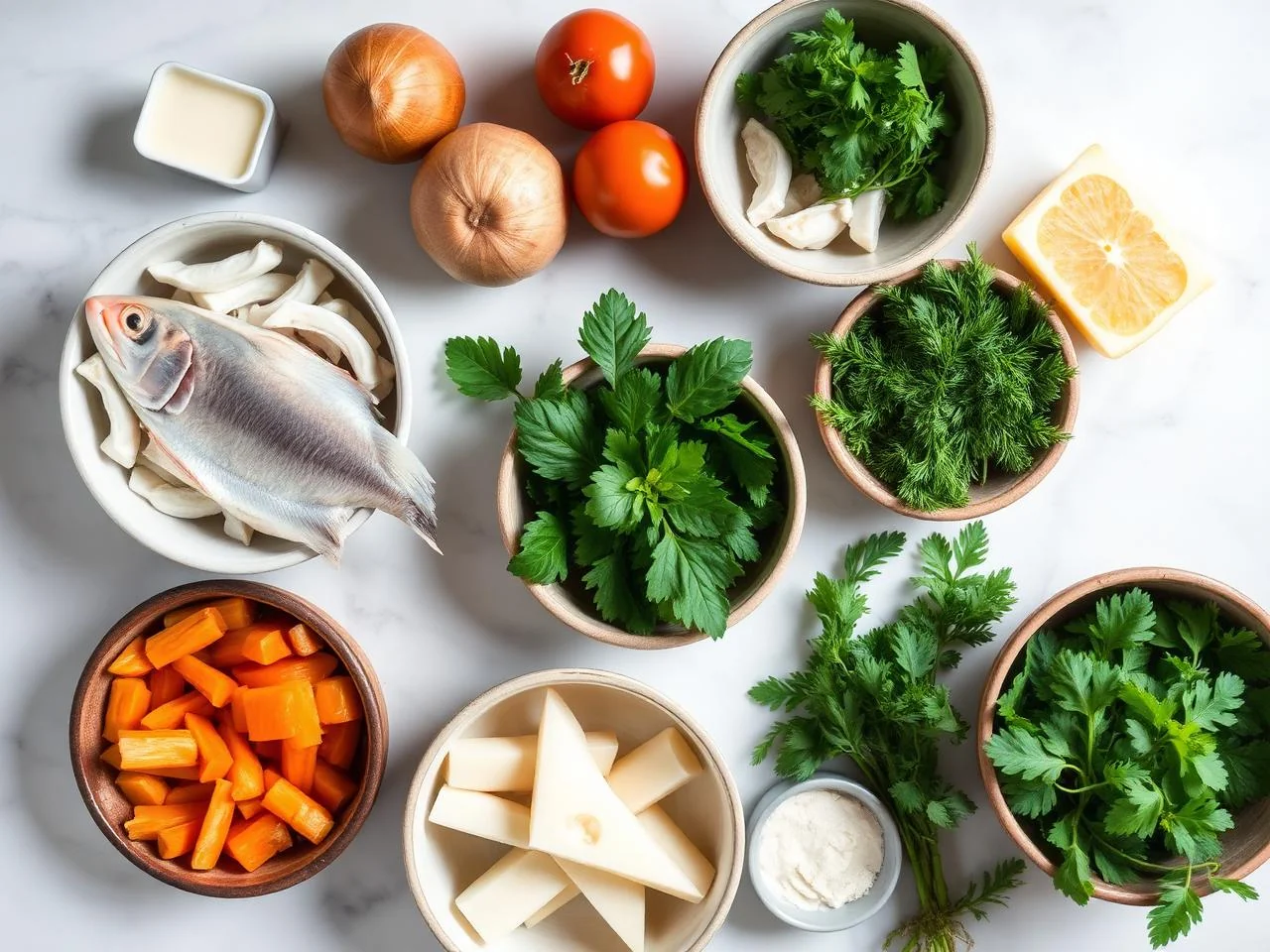 Ingredients for Sole Meuniere