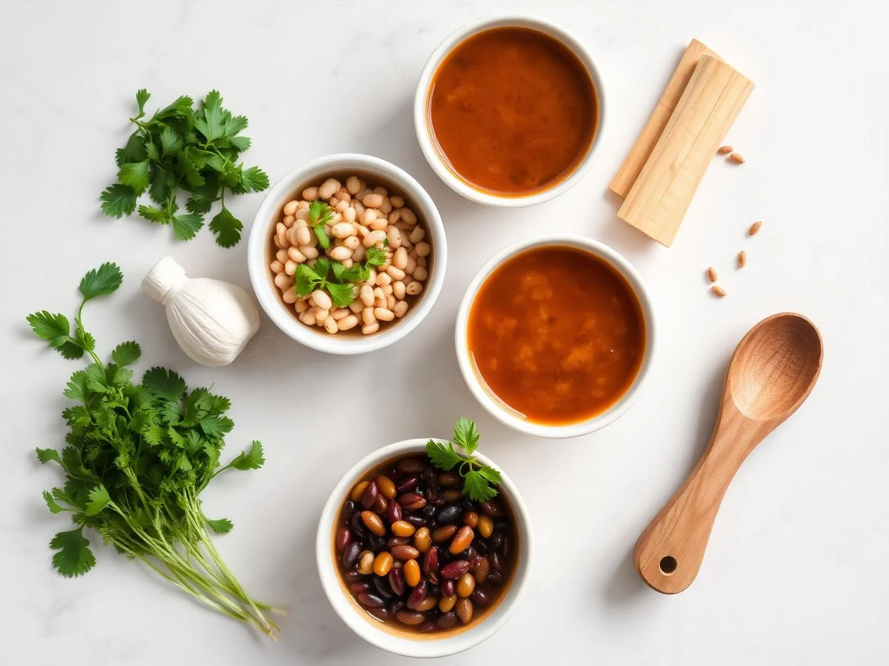 Ingredients for Sopa De Frijoles Bayos