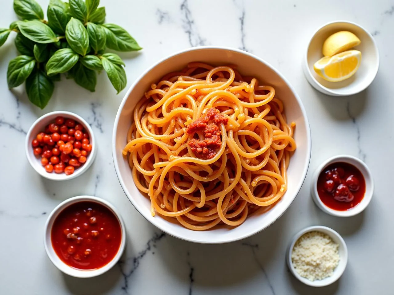 Ingredients for Spaghetti alla Puttanesca