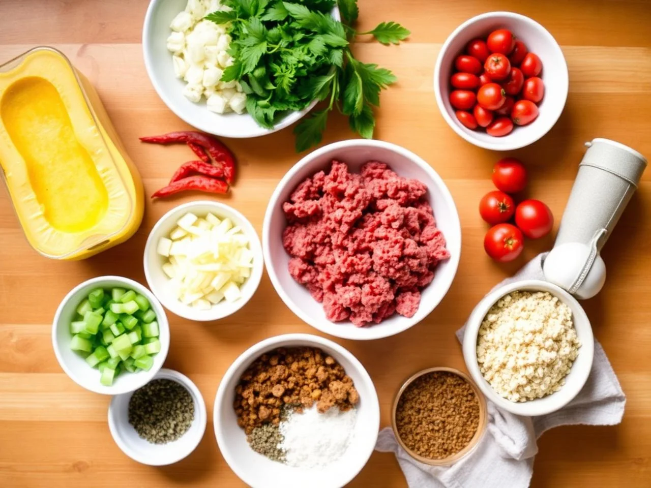 Ingredients for Spaghetti Squash Casserole