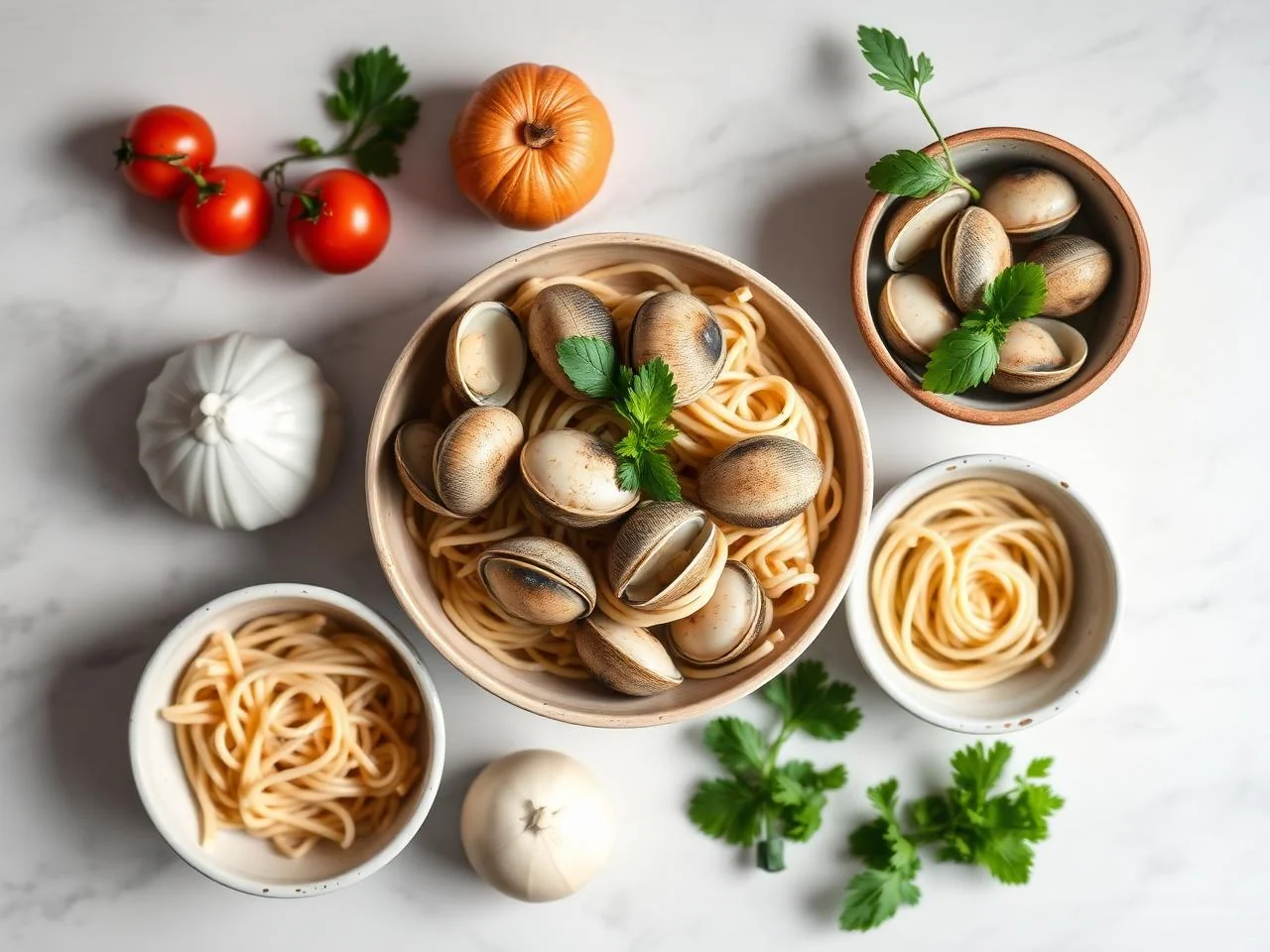 Ingredients for Spaghetti With Clams