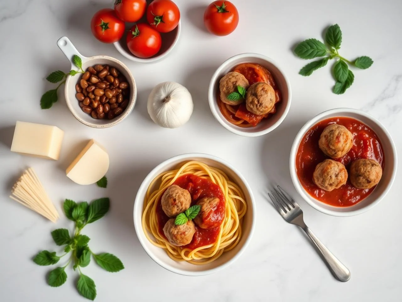 Ingredients for Spaghetti With Meatballs