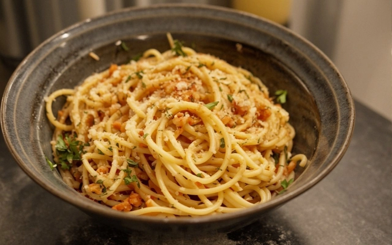 Spaghetti with Toasted Breadcr