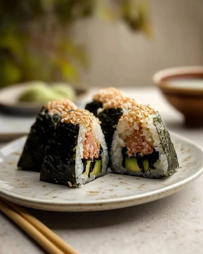 Spam Onigiri with Avocado: A Simple, Tasty Delight!