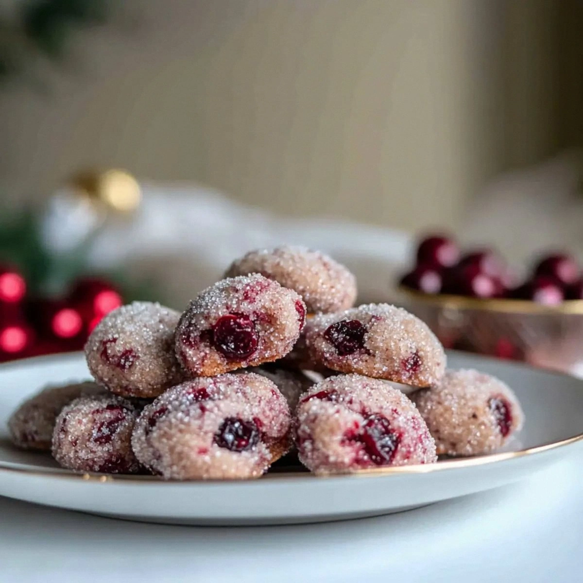 Sparkling Sugarplum Cranberry Cookies for a Festive Delight