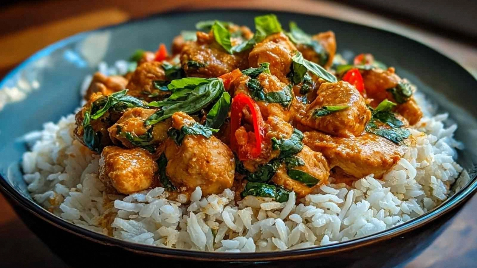Spiced Coconut Basil Chicken w