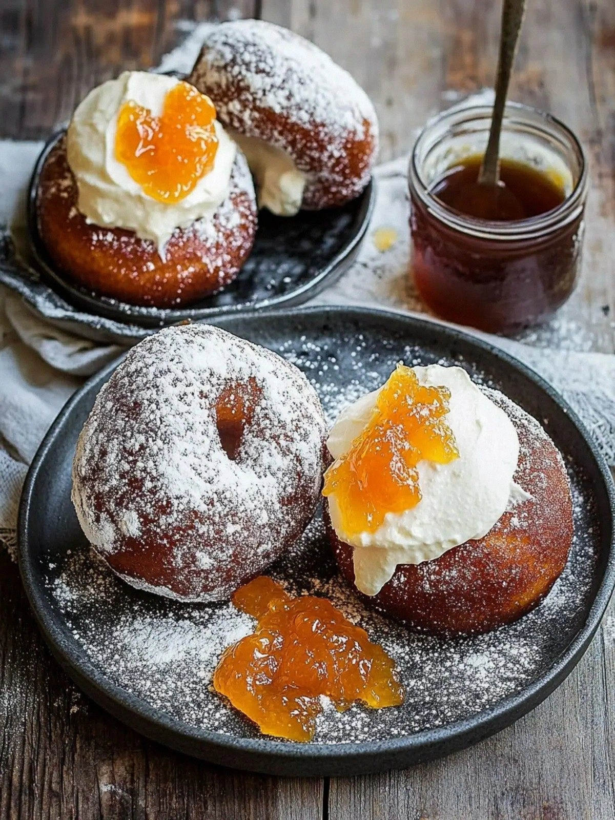 Spiced Easter Doughnuts with V