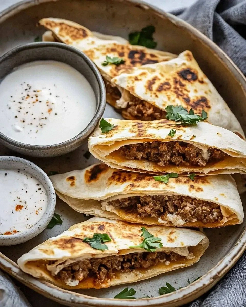 Spiced Meat-Stuffed Pitas: A Flavorful Recipe Delight!