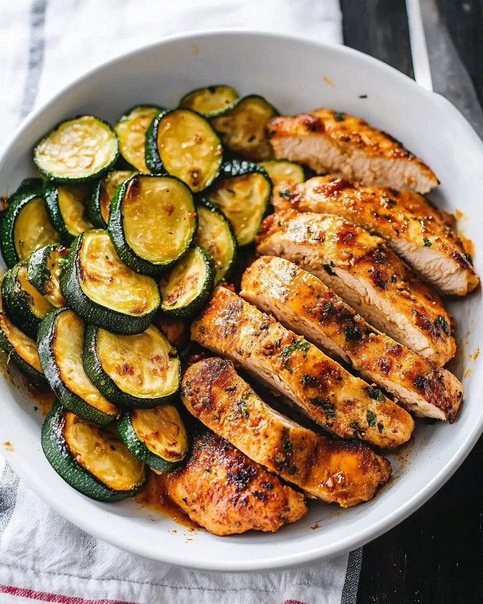 Spicy Asado Chicken and Sautéed Zucchini is delicious!