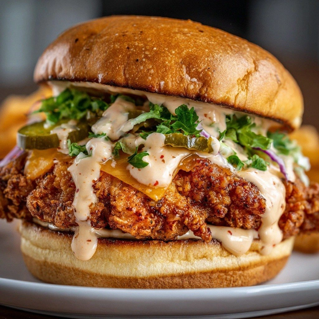 Spicy Chicken Sandwich with Cr