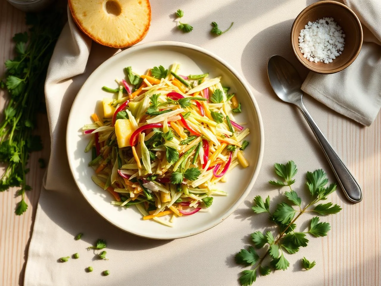 Spicy Pineapple Slaw