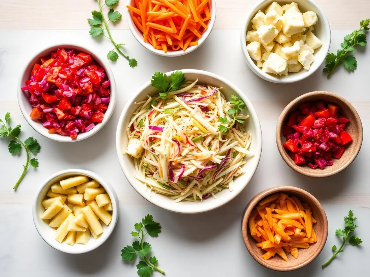 Ingredients for Spicy Pineapple Slaw