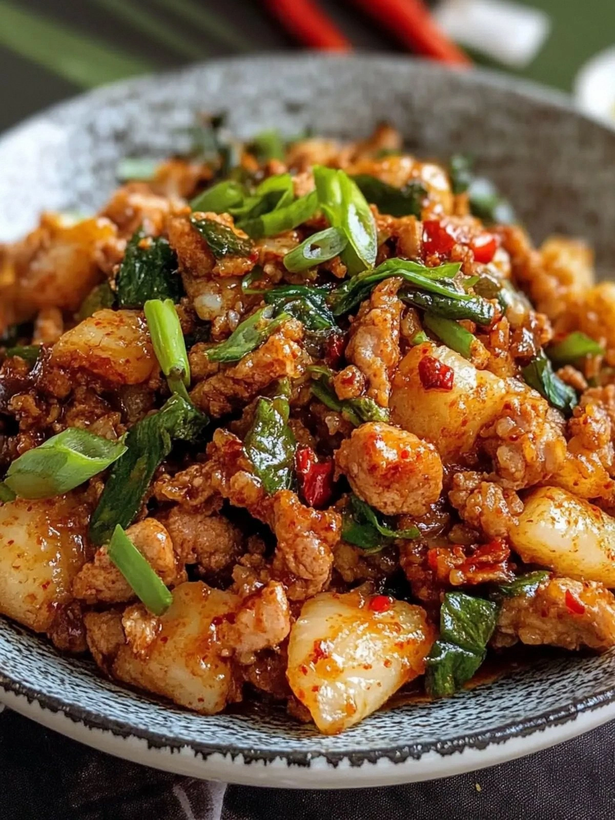 Spicy Pork Rice Cakes Packed w