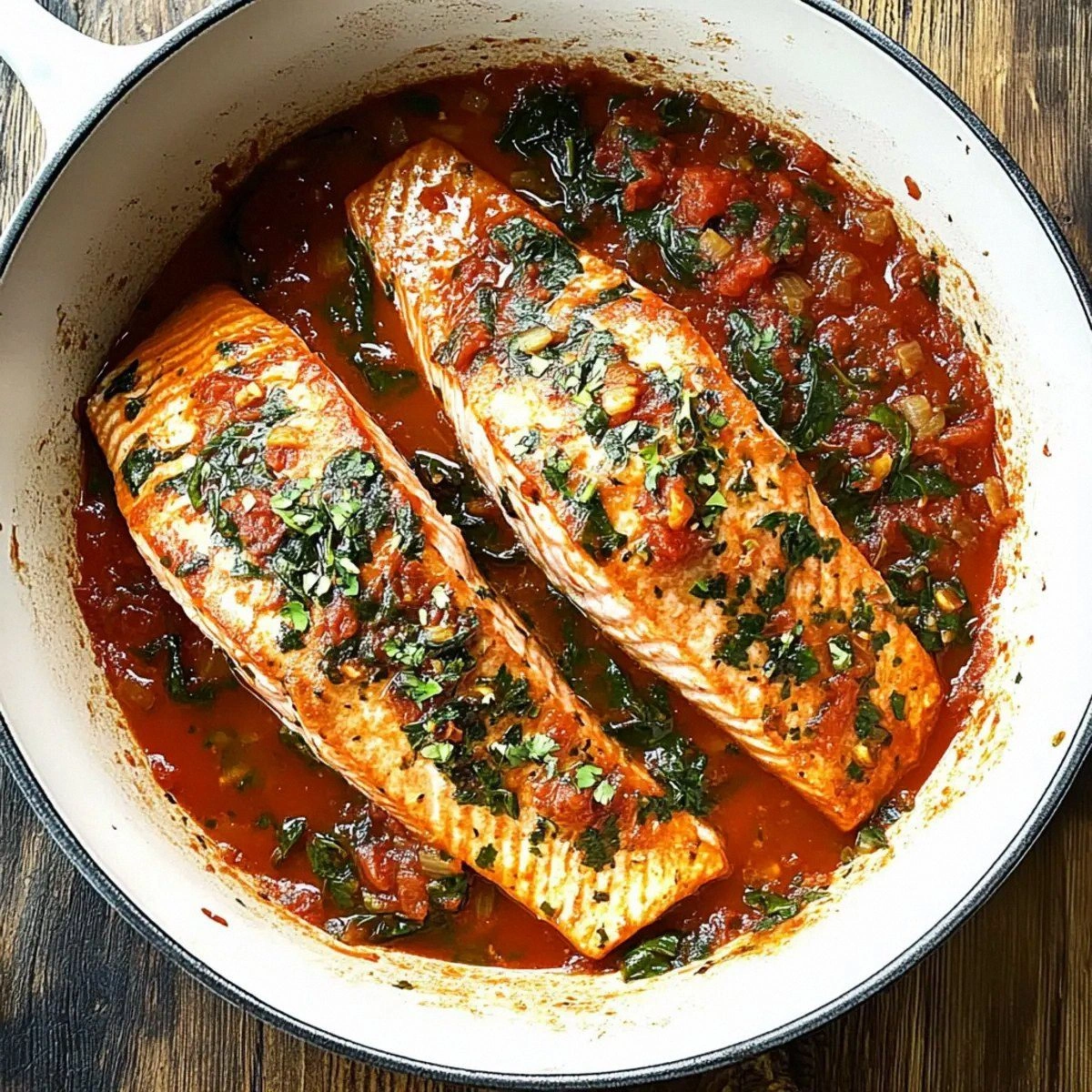 Spicy Salmon all’Arrabbiata in One Skillet: A Quick Delight