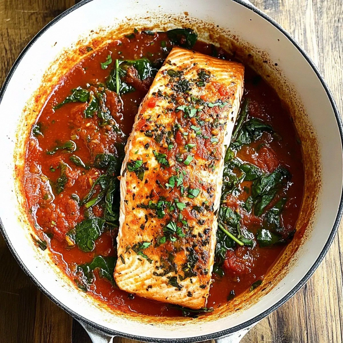 Spicy Salmon all’Arrabbiata in One Skillet: A Quick Delight
