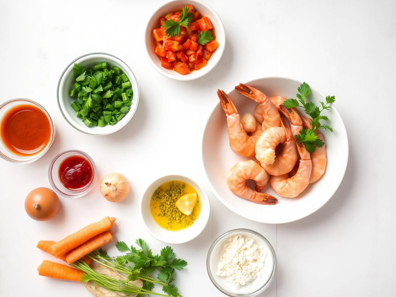 Ingredients for Spicy Shrimp Boil