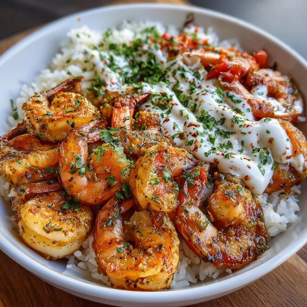 Spicy Shrimp Rice Bowl with Yu