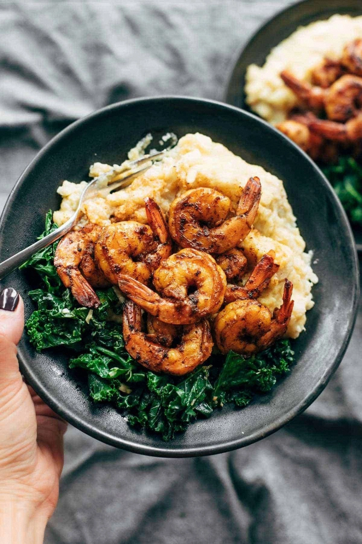 Spicy Shrimp with Cauliflower 