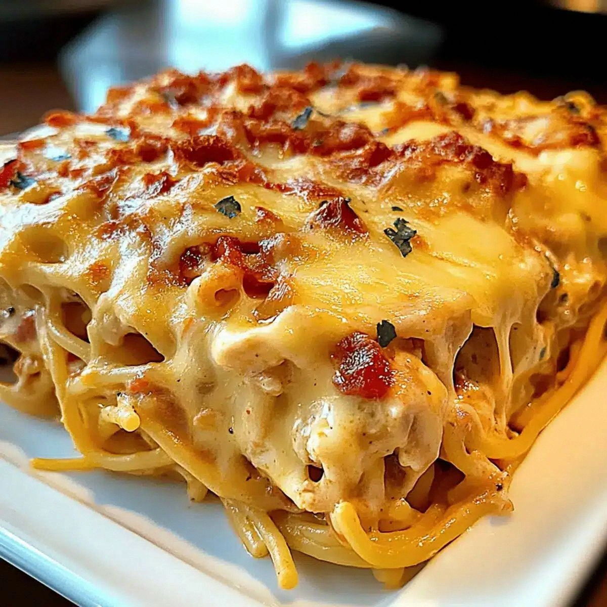 Spicy Southern Cheesy Chicken Spaghetti Casserole Magic