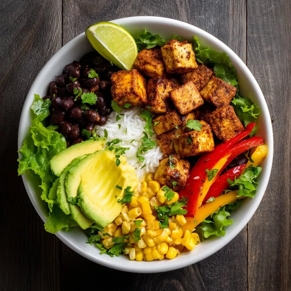 Spicy Tofu Burrito Bowl: An Ea
