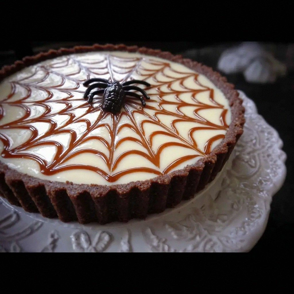 Spider Web Cheesecake Tart Rec