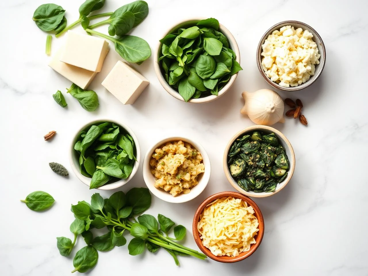 Ingredients for Spinach And Artichoke Casserole