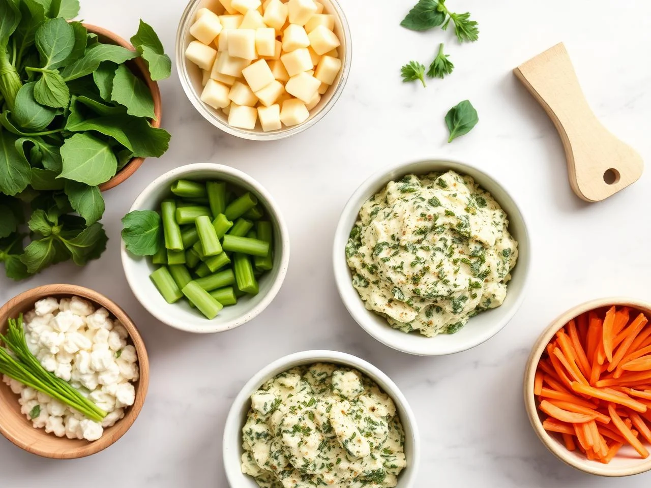 Ingredients for Spinach And Artichoke Dip Bites