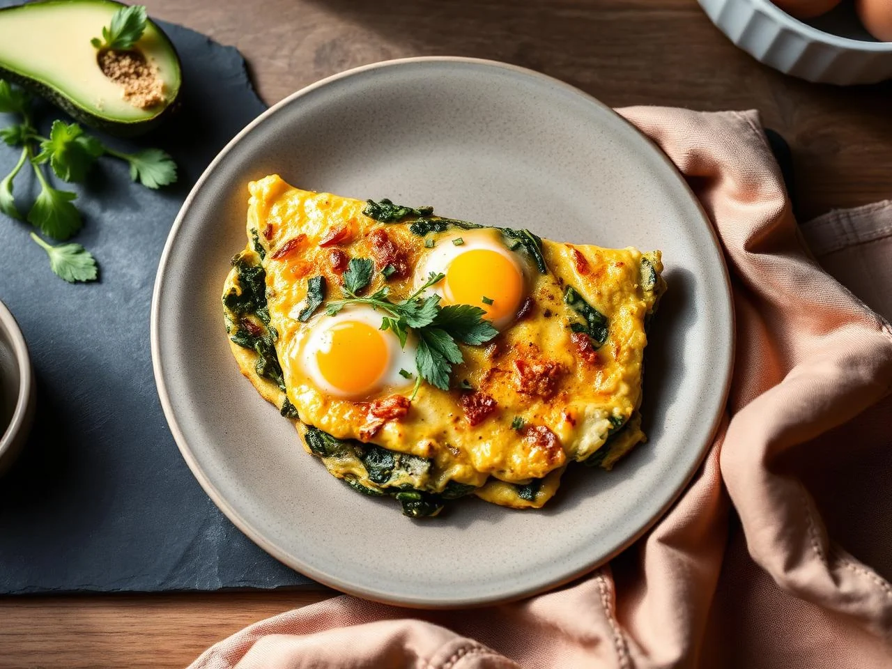 Spinach And Artichoke Omelette