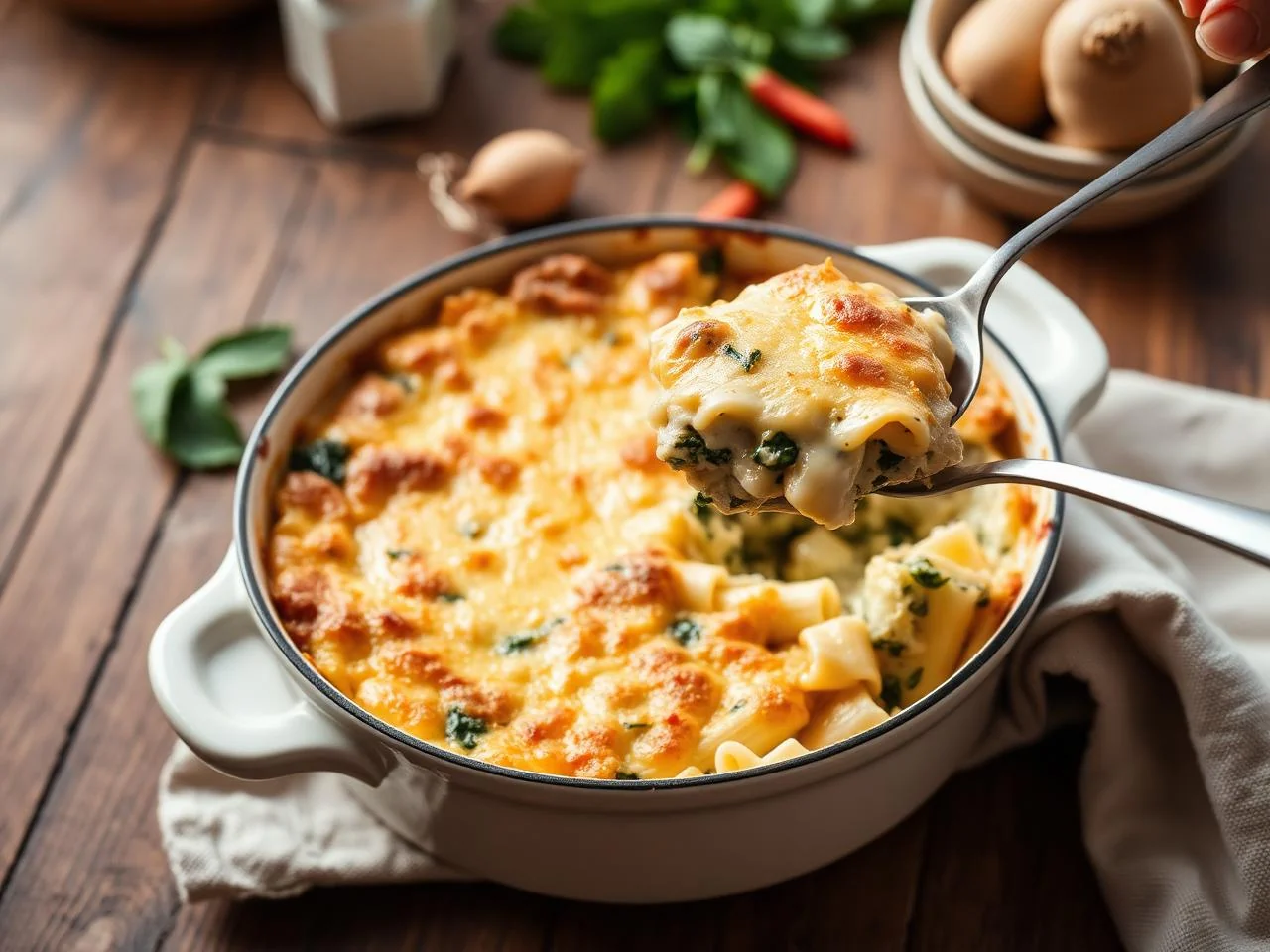 Spinach And Artichoke Pasta Bake
